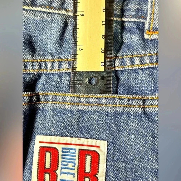 Bugle Boy Deadstock 100% Cotton High Rise Denim Blue Jeans Size 29 waist - Picture 8 of 14